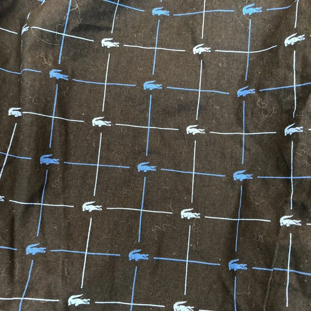 Lacoste Mens Pajama Pants Sleepwear Small Black Pull On Loungewear